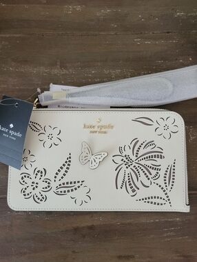 Kate Spade Lucy Perforated Medium L-Zip Wristlet